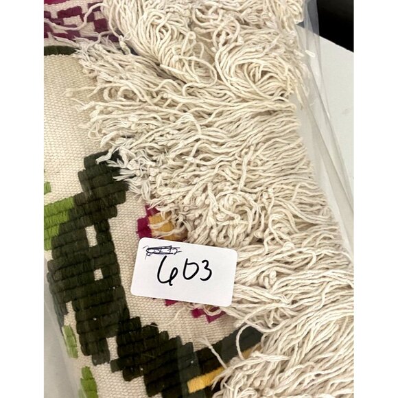 Aztec Table Runner Native American Ethnic Southwestern 68”x 15” Vintage Fringe - Picture 10 of 10